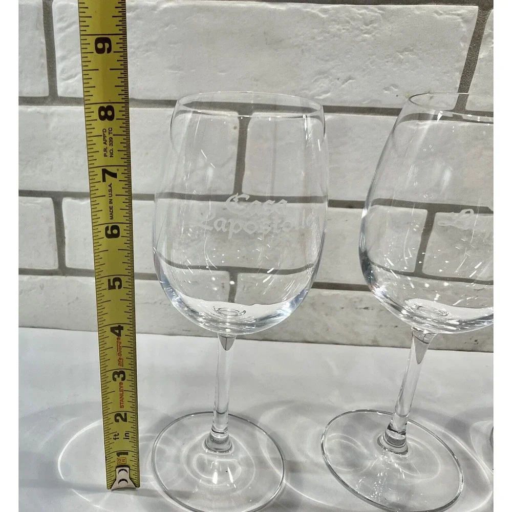 Set Of 4‎ Casa Lapostolle Wine Glasses Clear Glass